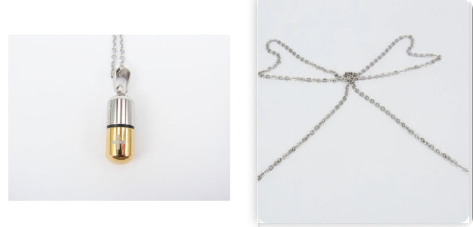 Perfume bottle pendant necklace